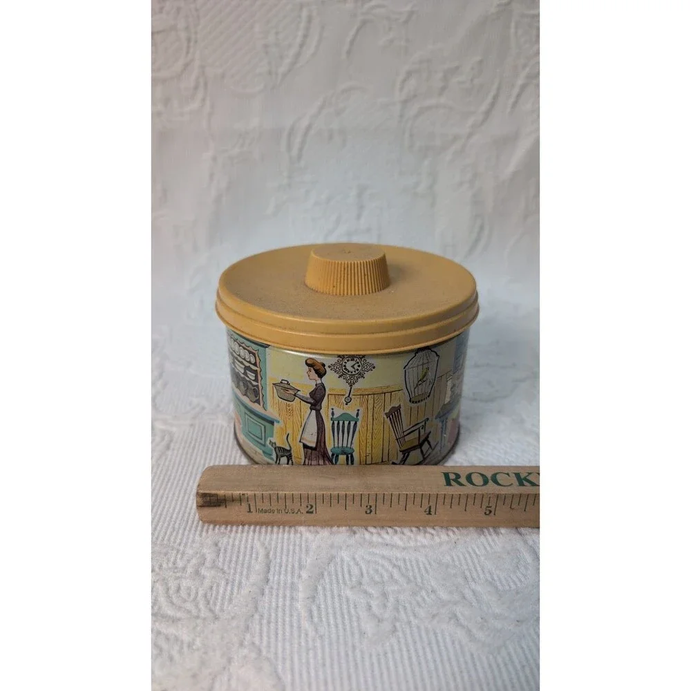 Vintage Mrs. Leland's Old Fashioned Candies 1962 Tin Canister Country Store